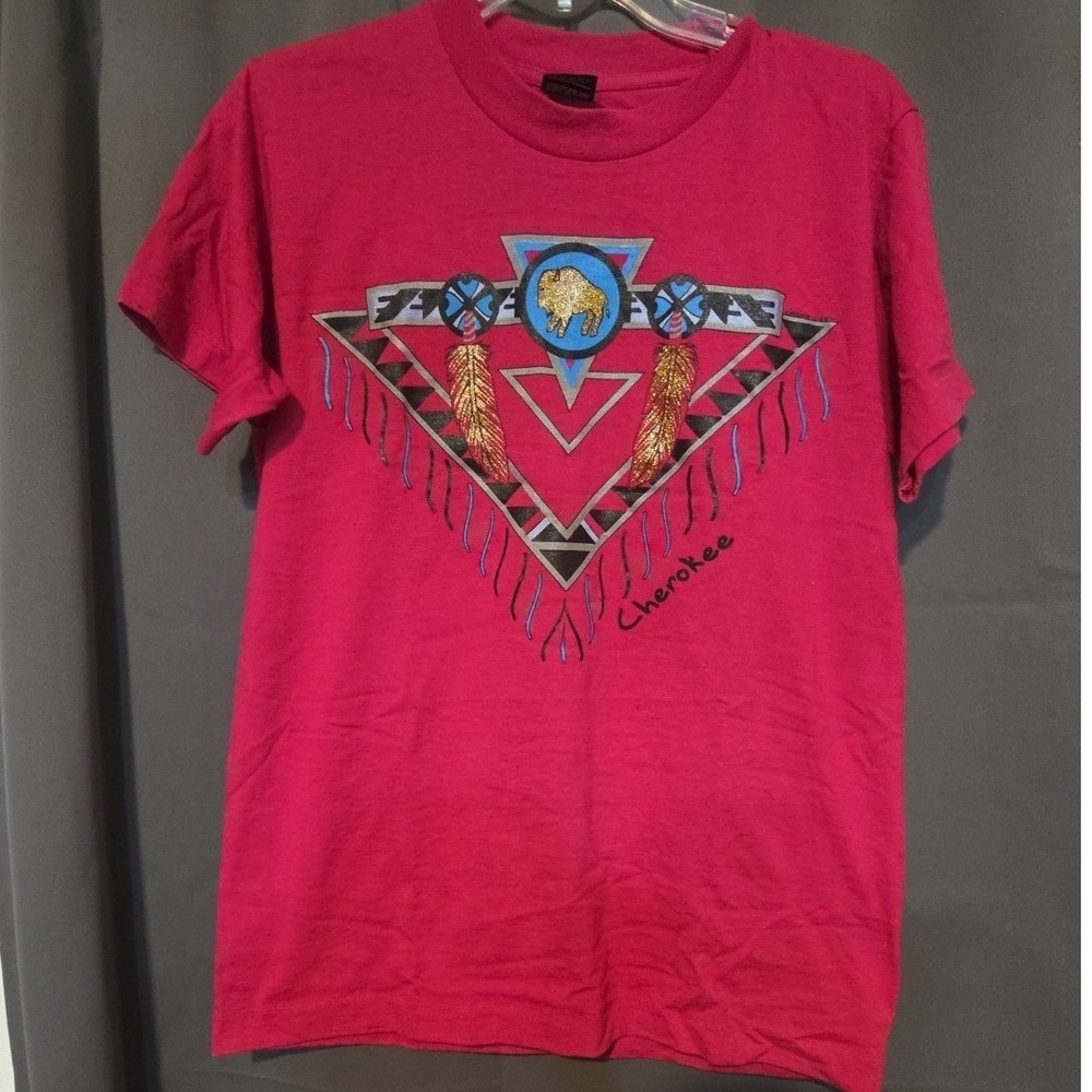 Fruit of the Loom Best Red Buffalo Graphic T-Shirt Made in USA Medium Vintage - Picture 3 of 8